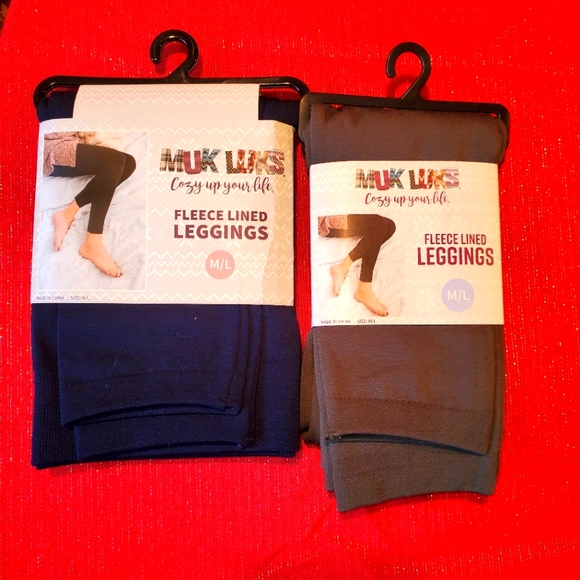 Leggings Donna MUK LUKS Foderati In Pile Spazzolato - Comodi E Caldi - Taglie Regolari S/M, L/XL, 1X/2X
